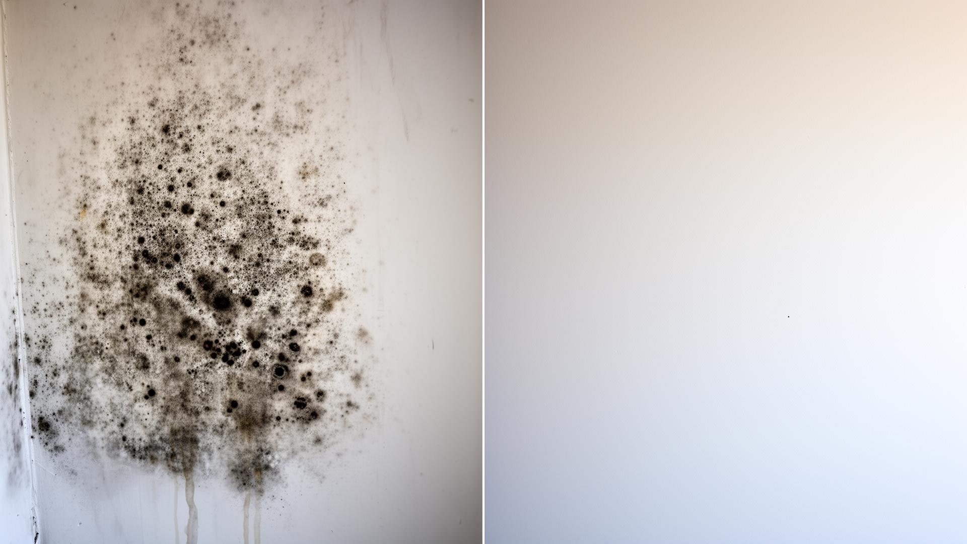 Before and after mold remediation